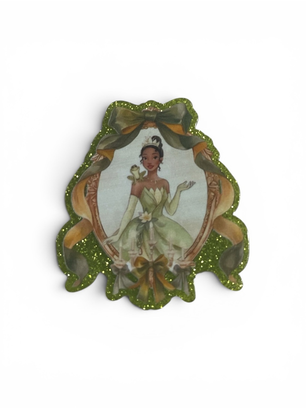 Princess Tiana Green Glitter PopSocket
